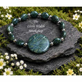 Tree jasper flat beads (10mm) with single disc (28mm)